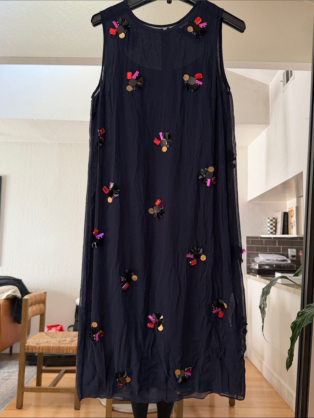 DKNY embellished dress! Size Medium!